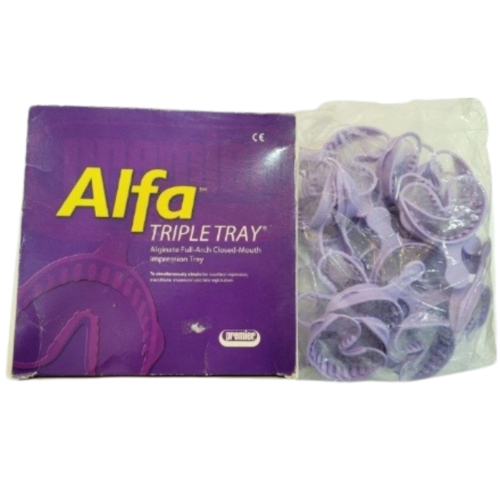 TRIPLE TRAY (ALFA) ALGINATE FULL-ARCH CLOSED-MOUTH IMPRESSION TRAY (SMALL)