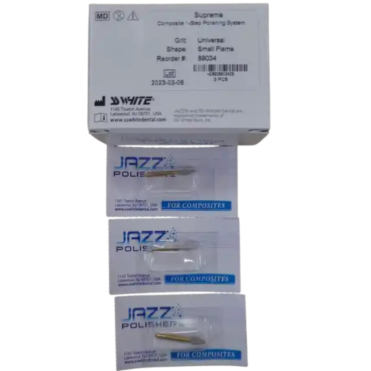 JAZZ FG ZIRCONIA/ALUMINA POLISHER 2 STEP ZA2S MEDIUM FLAME  - 3 PACK