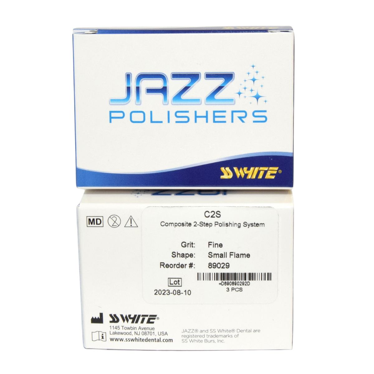 JAZZ RA COMPOSITE POLISHER 2 STEP C2S FINE SMALL FLAME - 3 PACK