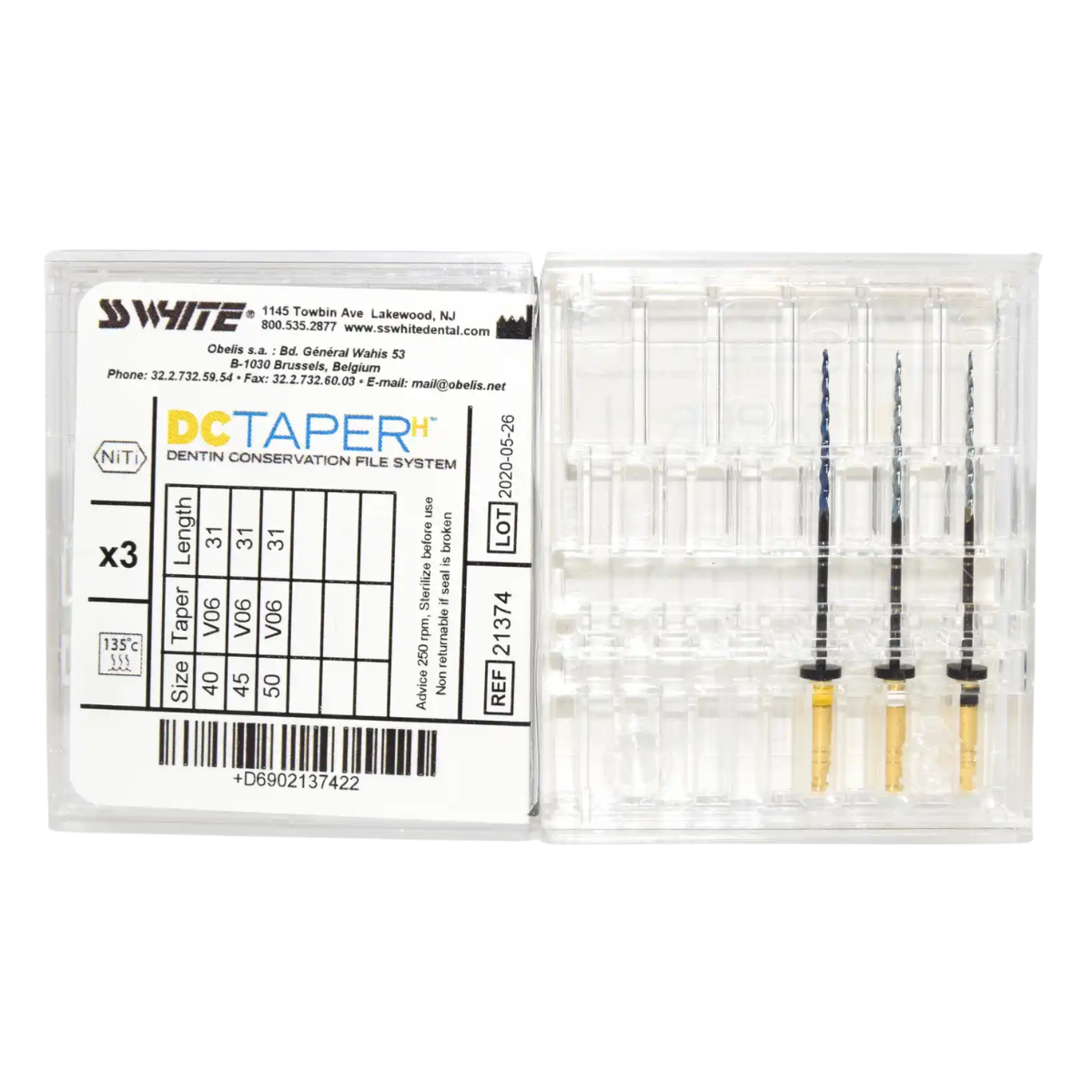 DCTAPERH ROTARY FILE 40/45/50 31MM ASSORTED - 3 PACK