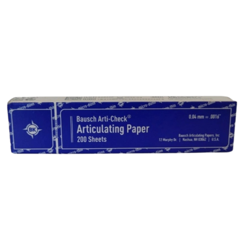 Articulating Paper/Strips 104x20mm 40µ Blue, 200 strips