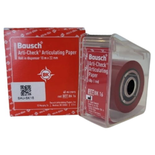 Bausch, Articulating Paper 22 mm wide 40µ Red, 10 meter