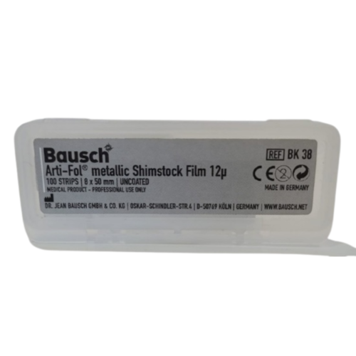 Articulating Fol Metallic Shimstock Film 12µ  8x50 mm uncoated, 100 strips